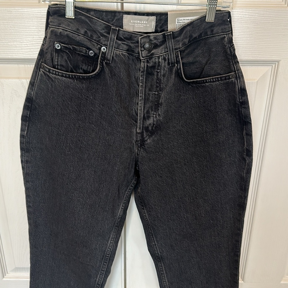 Everlane The Curvy‎ 90s Cheeky Straight Jean Washed Black Sz 28 Brand New $110 - Picture 5 of 16